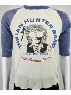 Vintage 1979 Ian Hunter Band/ Mick Ronson Just Another Night Tour T-Shirt (S/M)